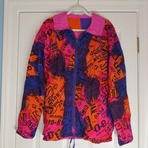 Canadian Reversible Jacket Windbreaker Vintage Graffiti Unique Climbing Hip Hop